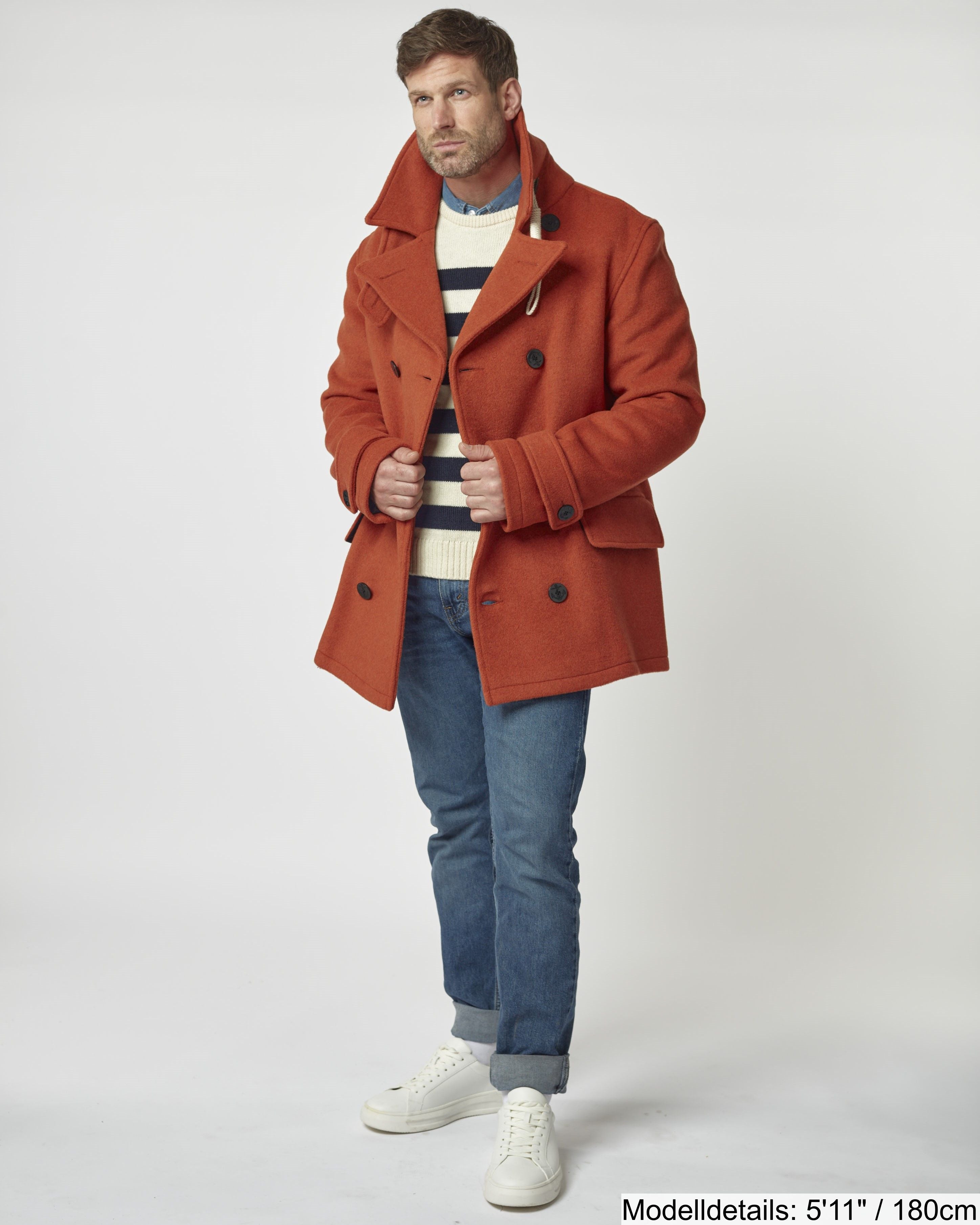 Teddy-Peacoat für Herren - Orange